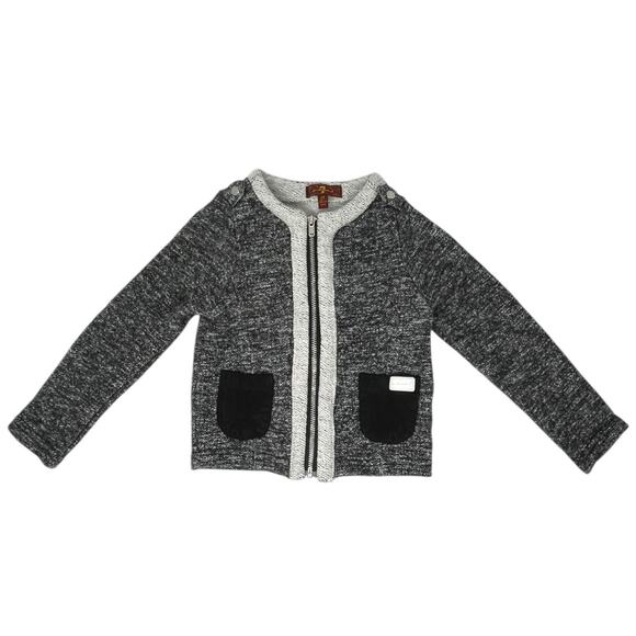 7 For All Mankind VGUC Zip Sweatshirt with Pockets - Picture 1 of 6
